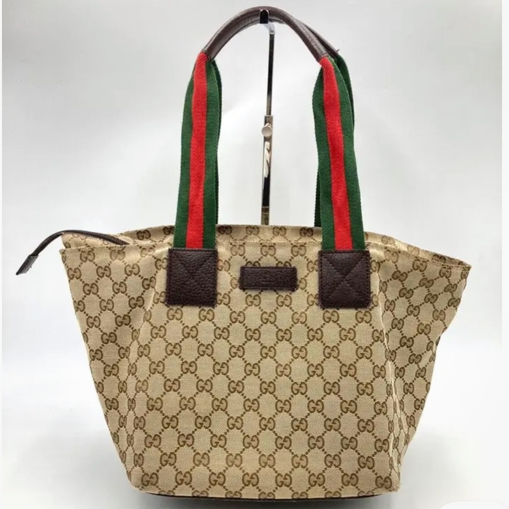 Authenticated Gucci Sylvie Web Hobo Shoulder Bag Tote Handbag Laptop Bag